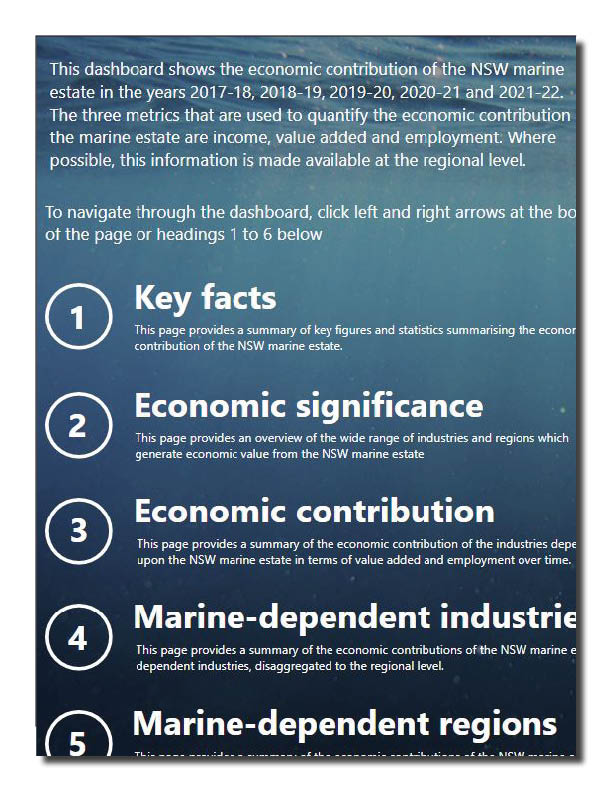 Marine Estate Economic Dashboard